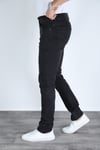 Erkek Siyah Regular Fit Rahat Kesim Denim Siyah Jeans