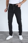 Erkek Siyah Regular Fit Rahat Kesim Denim Siyah Jeans