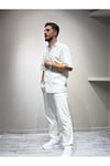 Gömlek pantolon Erkek Keten Takım Oversize Kalıp