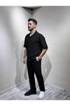 Gömlek pantolon Erkek Keten Takım Oversize Kalıp