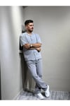 Gömlek pantolon Erkek Keten Takım Oversize Kalıp