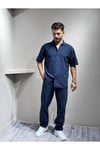 Gömlek pantolon Erkek Keten Takım Oversize Kalıp