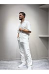 Gömlek pantolon Erkek Keten Takım Oversize Kalıp