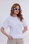 Kadın 10'lu Tişört Seti %100 Pamuk Basic Regular Fit Bisiklet Yaka Düz Renk Günlük T-Shirt