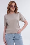 Kadın 5'li Tişört Seti %100 Pamuk Basic Regular Fit Bisiklet Yaka Düz Renk Günlük T-Shirt
