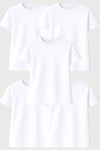 Kadın 5'li Tişört Seti %100 Pamuk Basic Regular Fit Bisiklet Yaka Düz Renk Günlük T-Shirt