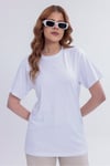 Kadın 5'li Tişört Seti %100 Pamuk Basic Regular Fit Bisiklet Yaka Düz Renk Günlük T-Shirt