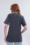 Kadın Antrasit Basic Tişört – Regular Fit Bisiklet Yaka %100 Pamuk 30/1 Süprem Kumaş Günlük T-Shirt