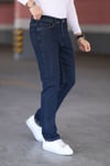 Koyu Lacivert Erkek Regular Fit Rahat Kesim Jean Pantolon