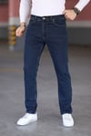 Koyu Lacivert Erkek Regular Fit Rahat Kesim Jean Pantolon