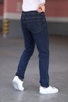Koyu Lacivert Erkek Regular Fit Rahat Kesim Jean Pantolon