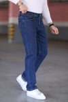 Lacivert Erkek Regular Fit Rahat Kesim Jean Pantolon