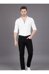 Siyah Regular Fit Erkek Kot Pantolon