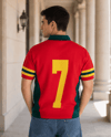 Erkek Polo Yaka Portugal İşlemeli 7 Numara Trİko Tshirt