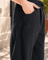Kadın Beli Lastikli Çizgi Detaylı Baggy Pantolon