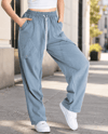 Kadın Keten Kumaş Baggy Pantolon