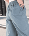 Kadın Keten Kumaş Baggy Pantolon