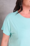 2101 Asimetrik Kesim Basic T-shirt Mavi