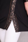2413 Kahverengi Leopar Detaylı Bluz