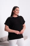 3239 Omzu İncili Taşlı ve Fermuarlı Bluz