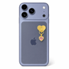 Tortec Pink Crystal Heart Telefon Charmı – Zarif Taşlı Telefon Aksesuarı