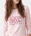 KADIN THERMAL PİJAMA TAKIMI TOZPEMBE LOVE DESENLİ