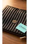 Kadın Pileli Rugan Clutch El Çantası Siyah