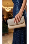 Simli Abiye Clutch Çanta