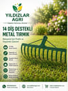 14 Diş Destekli Metal Tırmık (Sapsız)