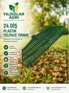 24 Dişli Plastik Yelpaze Tırmık