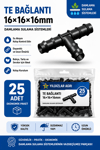 25 Adet 16x16x16 TE Bağlantı