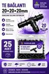 25 Adet 20x20x20 Kurtağzı TE Bağlantısı