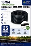 25 Metre 16mm 40cm Damlatıcılı Kaplamalı Damlama Sulama Borusu 