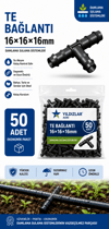 50 Adet 16x16x16 TE Bağlantı