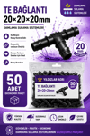 50 Adet 20x20x20 Kurtağzı TE Bağlantısı