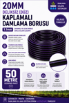 50 Metre 20mm Deliksiz Kaplamalı Damlama Sulama Borusu 