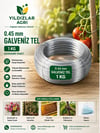 Bahçe ve Fide-Fidan Bağlama Teli 1Kg 0.45MM Galvenizli Yumuşak Tel