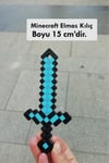 ( 3 Lü Takım) Minecraft Kılıç-Kazma-Balta 17 CM Üçlü Elmas Set / Minecraft Üçlü Oyuncak