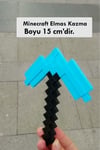 ( 3 Lü Takım) Minecraft Kılıç-Kazma-Balta 17 CM Üçlü Elmas Set / Minecraft Üçlü Oyuncak