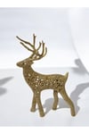 10 Cm Yılbaşı Geyik Süsü - Geyik Figürü Sarı