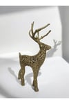 10 Cm Yılbaşı Geyik Süsü - Geyik Figürü Sarı