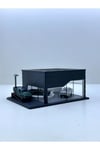 1/64 Ölçekli Siyah Renk Showroom Tasarımlı Diorama Araç Sergileme Garajı 3D Baskı
