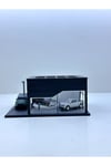 1/64 Ölçekli Siyah Renk Showroom Tasarımlı Diorama Araç Sergileme Garajı 3D Baskı