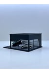 1/64 Ölçekli Siyah Renk Showroom Tasarımlı Diorama Araç Sergileme Garajı 3D Baskı