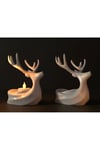 2 Adet Geyik Figürlü Tea Light Mumluk