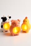 3 Adet Dekoratif Aydınlatma Mumluk Hayvan Çiftlik Set Plastiktir. Tea Light Mum Dahildir.