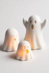 3 Adet Dekoratif Aydınlatma Mumluk Hayalet Üçlü Set Plastiktir. Tea Light Mum Dahildir.