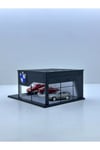 3D Baskı 1/64 Ölçekli BMW Showroom Tasarımlı Siyah Diorama Araç Sergileme Garajı