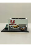 3D Baskı 1/64 Ölçekli Honda Showroom Tasarımlı Diorama Araç Sergileme Garajı