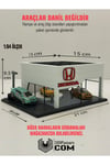 3D Baskı 1/64 Ölçekli Honda Showroom Tasarımlı Diorama Araç Sergileme Garajı